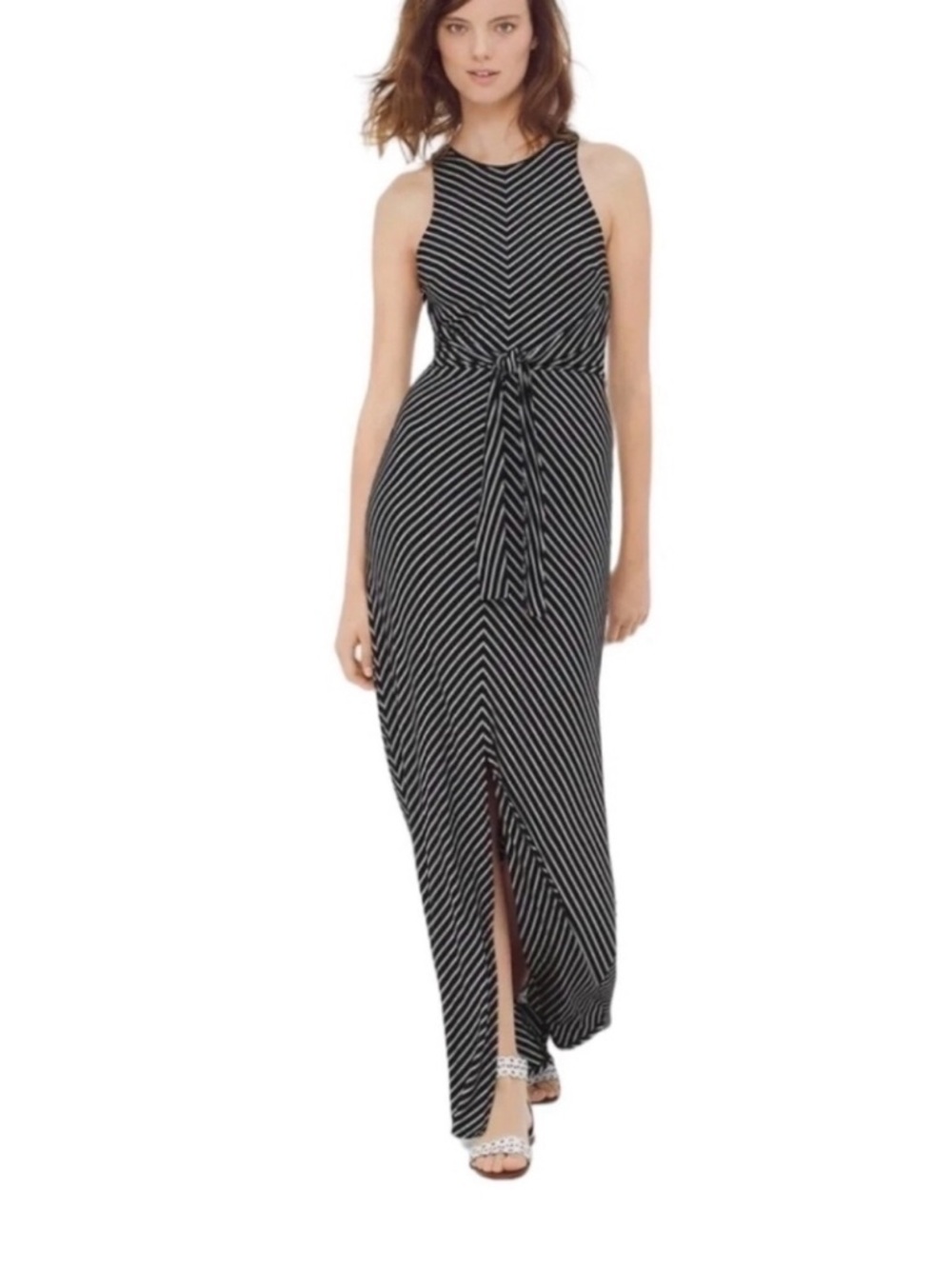 White House Black Market Sleeveless Striped Maxi Dress – Size XL